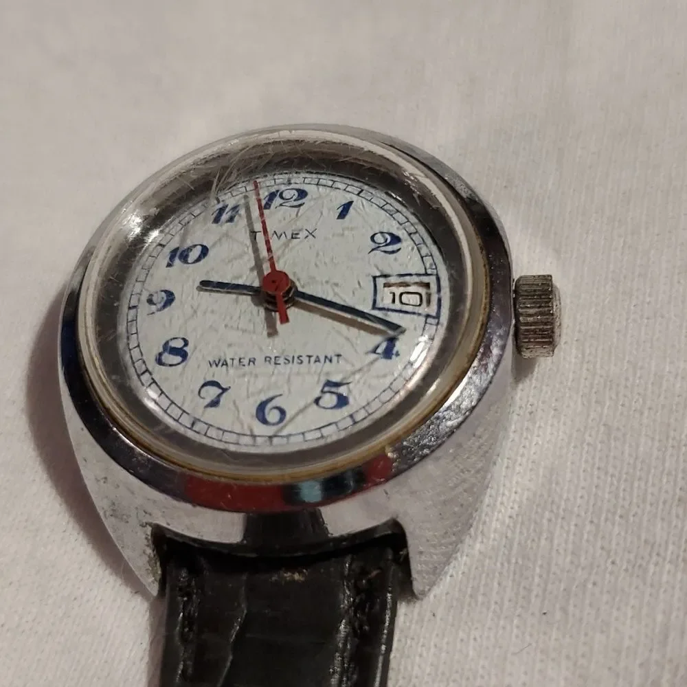 Vintage Rare‎ Vintage Timex Winding Mechanical Stainless Steel 1975 Ladies Watch